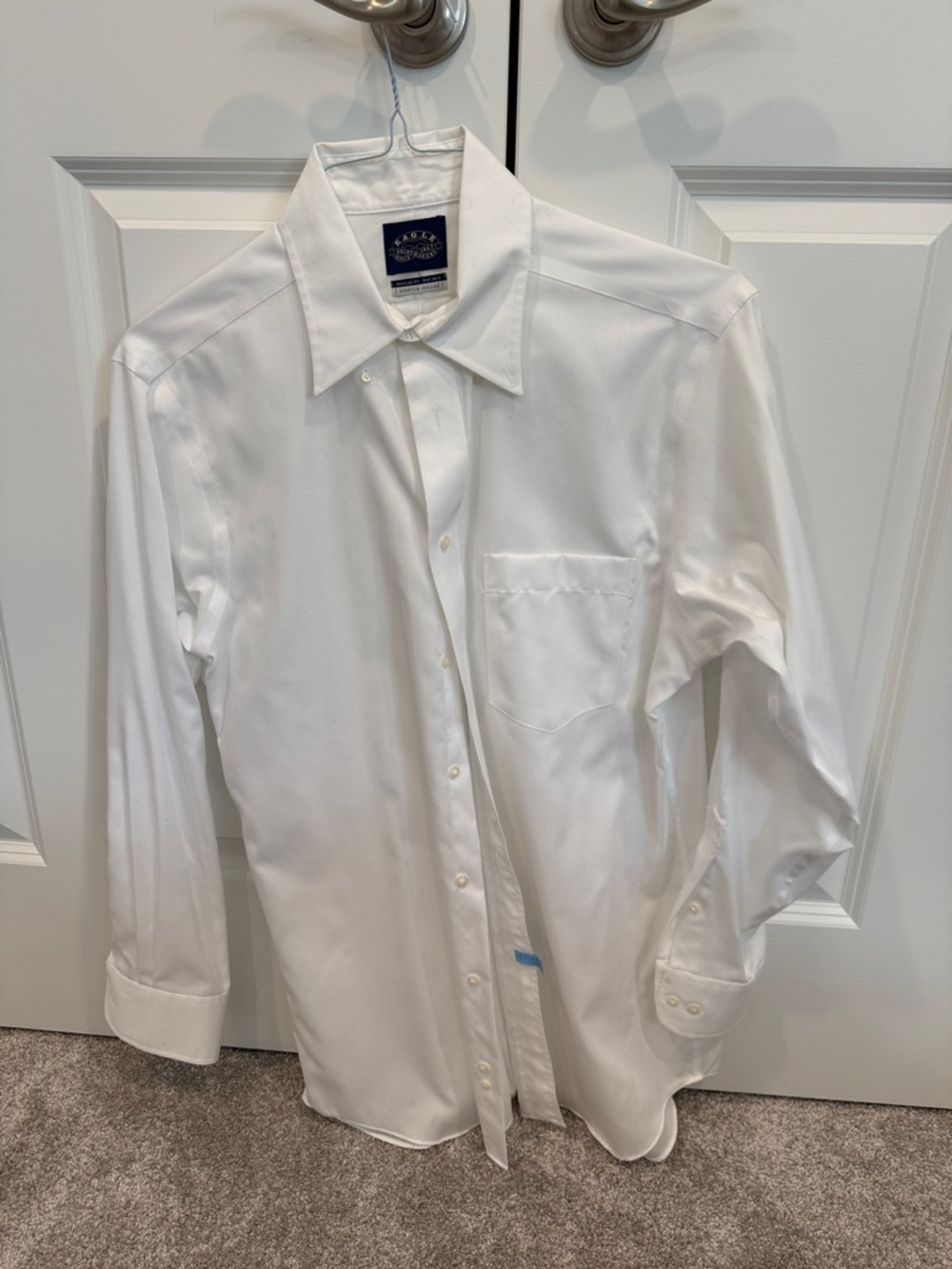 Eagle shirt makers White Men's Dress Shirt with Chest Pocket